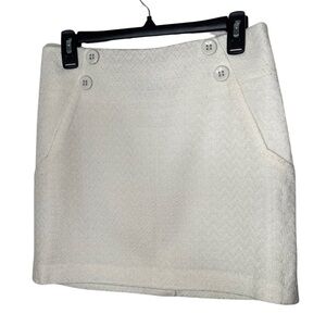 The Limited Cream Skirt with Decorative buttons
